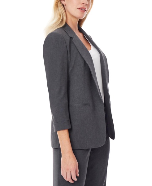 Women's Notched Collar Jacket with Rolled Sleeves