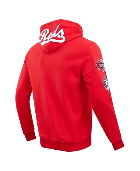 Men's Red Cincinnati Reds Team Logo Pullover Hoodie