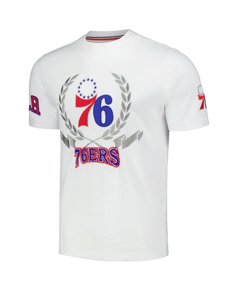 Men's and Women's White Philadelphia 76ers Heritage Crest T-Shirt