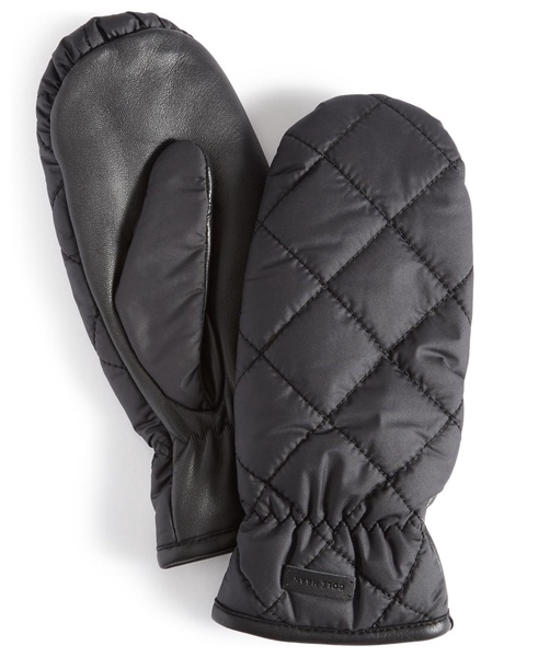 Women's Faux-Fur-Lined Quilted Puffer Mittens