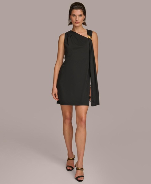 Donna Karan Women's Hardware-Trim Draped Sheath Dress