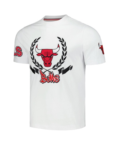 Men's and Women's White Chicago Bulls Heritage Crest T-shirt