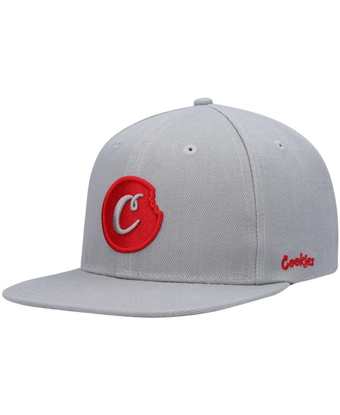 Men's Gray C-Bite Solid Snapback Hat