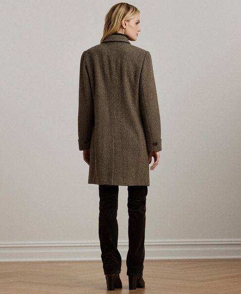 Petite Notched-Collar Walker Coat