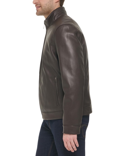 Men's Faux-Leather Motto Jacket