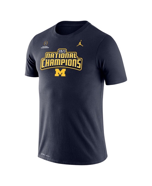 Men's Brand Navy Michigan Wolverines College Football Playoff 2023 National Champions Legend Performance T-shirt