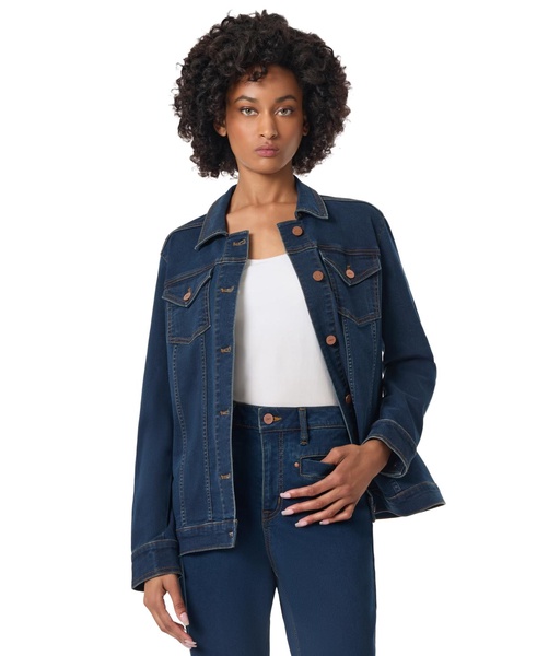 Women's Belted Denim Trucker Jacket