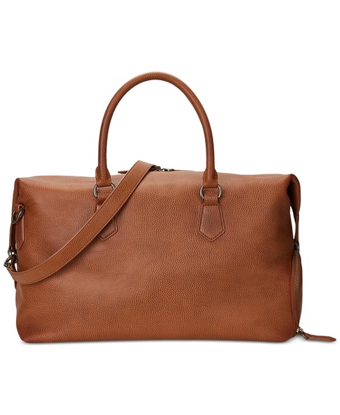 Men's Pebbled Leather Duffel Bag