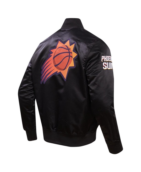 Men's Black Phoenix Suns 2023/24 City Edition Satin Full-Snap Jacket