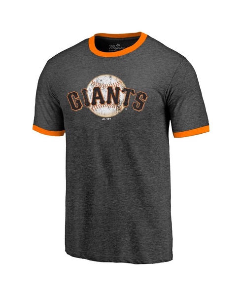 Men's Black San Francisco Giants Ringer Tri-Blend T-Shirt