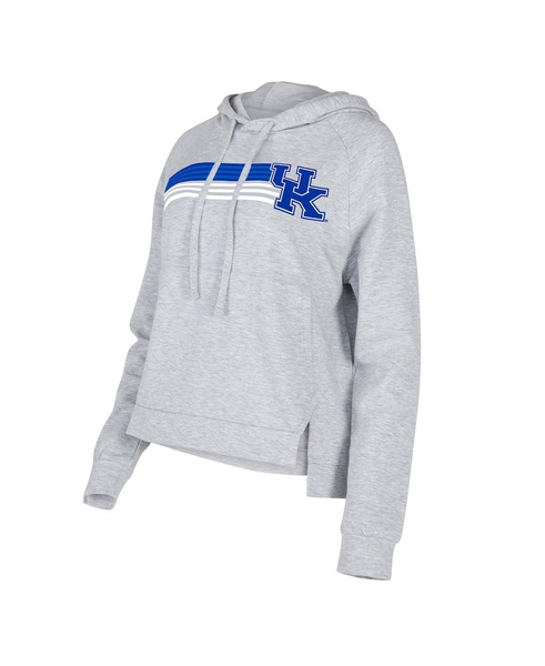 Women's Gray Kentucky Wildcats Cedar Tri-Blend Raglan Pullover Hoodie