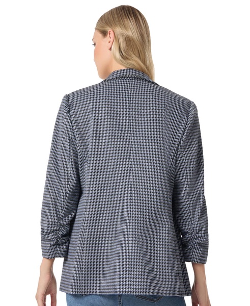 Petite Ruched-Sleeve Open-Front Jacket