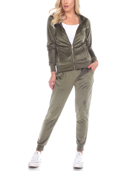 Women's Velour Tracksuit Loungewear 2pc Set