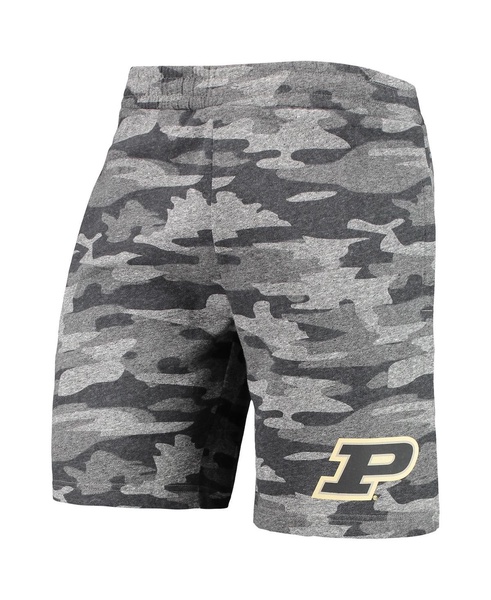 Men's Charcoal, Gray Purdue Boilermakers Camo Backup Terry Jam Lounge Shorts