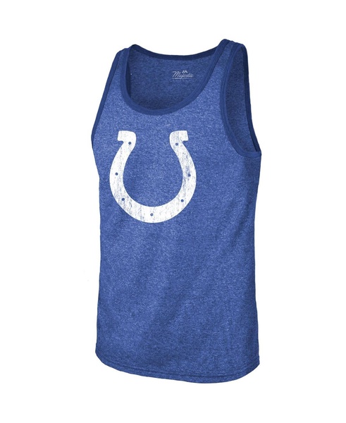 Men's Threads Jonathan Taylor Heathered Royal Indianapolis Colts Player Name and Number Tri-Blend Tank Top