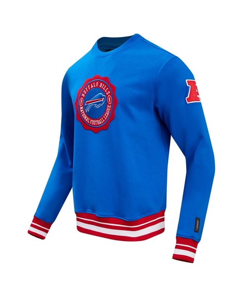 Men's Royal Buffalo Bills Crest Emblem Pullover Sweatshirt