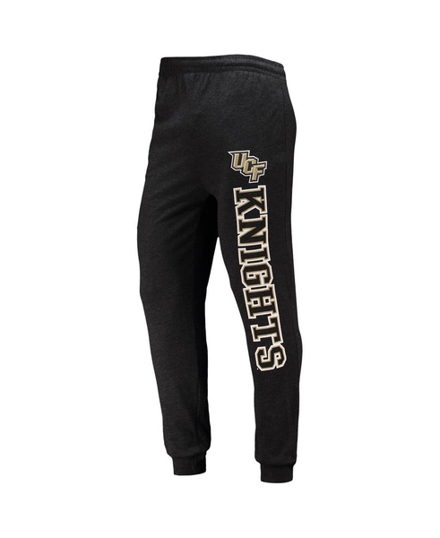 Men's Black, Heather Charcoal UCF Knights Meter Long Sleeve Hoodie T-shirt and Jogger Pajama Set