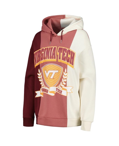 Women's Maroon Virginia Tech Hokies Hall of Fame Colorblock Pullover Hoodie