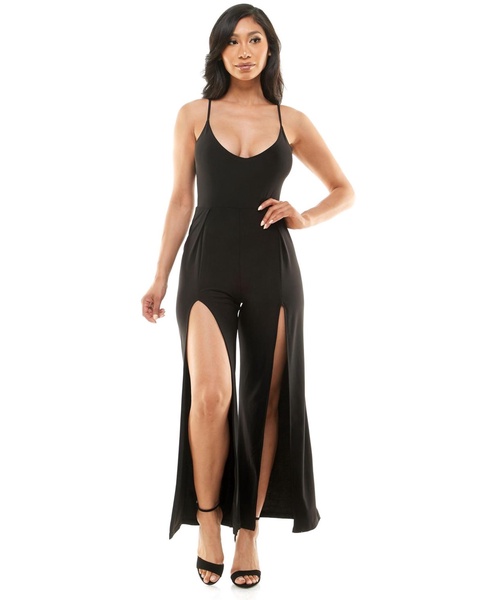 Women's Open Leg Jumpsuit , Black, XLarge