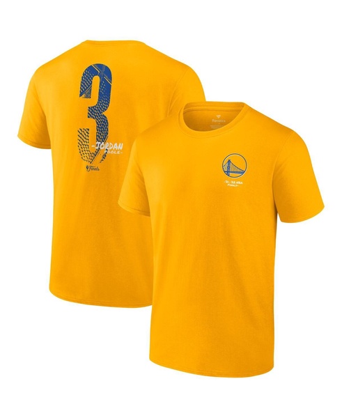 Men's Jordan Poole Gold Golden State Warriors 2022 NBA Finals Champions Name and Number T-shirt