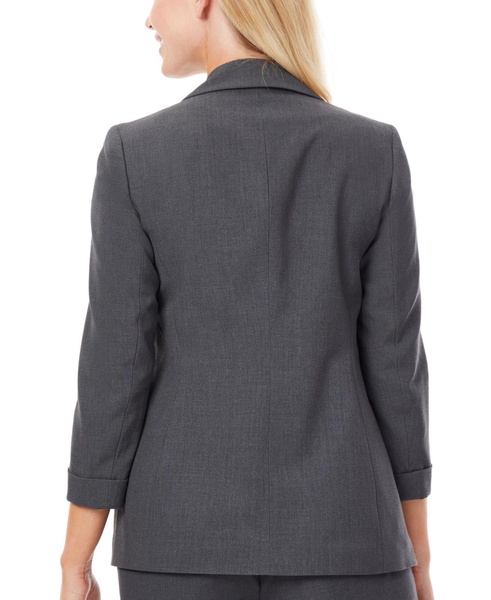 Women's Notched Collar Jacket with Rolled Sleeves