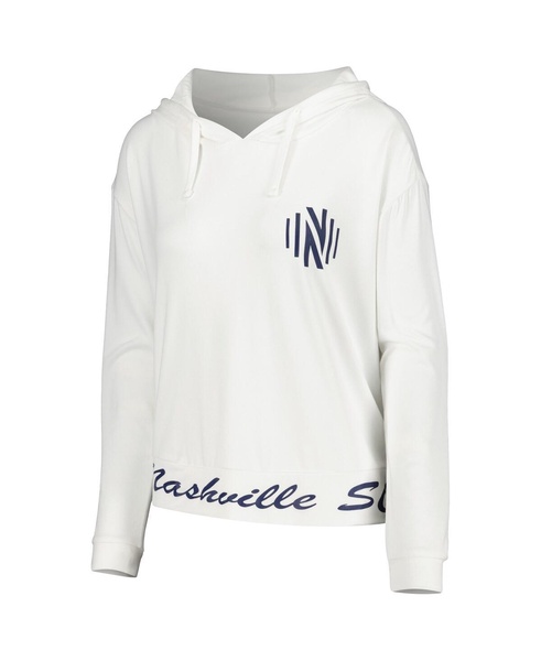 Women's White Nashville SC Accord Hoodie Long Sleeve Top