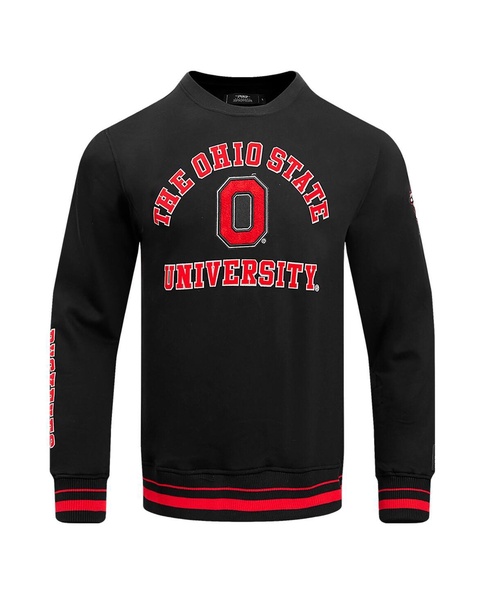 Men's Black Ohio State Buckeyes Classic Stacked Logo Pullover Sweatshirt