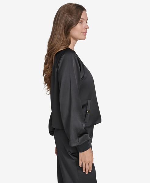 Women's Satin Bomber Jacket 