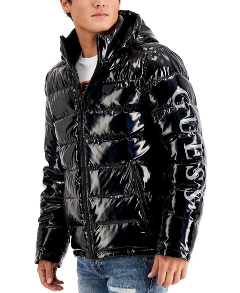 Men's Holographic Hooded Puffer Jacket 