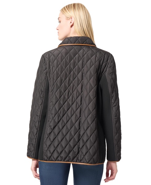 Women's Quilted Snap-Front Rib-Trim Jacket