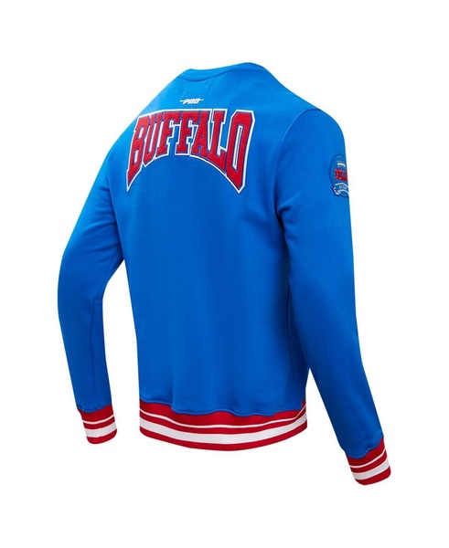 Men's Royal Buffalo Bills Crest Emblem Pullover Sweatshirt