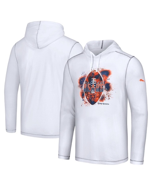 Men's White Chicago Bears Graffiti Touchdown Pullover Hoodie