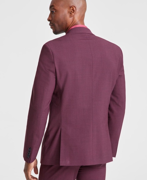 Men's Skinny-Fit Burgundy Wool-Blend Suit Separate Jacket, Created for Macy's