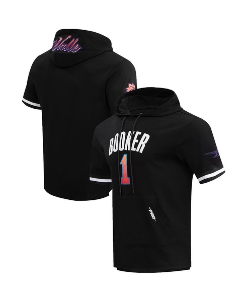 Men's Devin Booker Black Phoenix Suns 2023/24 City Edition Name and Number Short Sleeve Pullover Hoodie