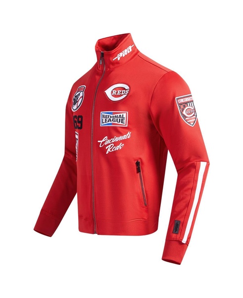 Men's Red Cincinnati Reds Fast Lane Full-Zip Track Jacket