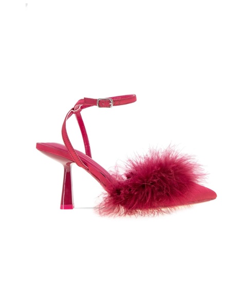 Women's Iliana Ankle Strap Feather Detail Pumps