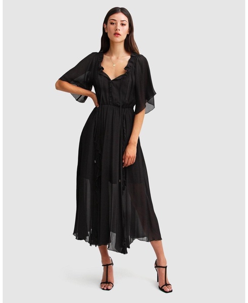 Women's Amour Ruffled Midi Dress