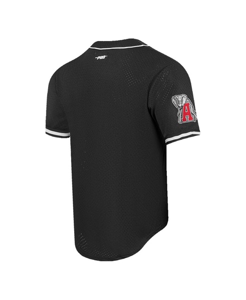 Men's Black Alabama Crimson Tide Mesh Full-Button Replica Baseball Jersey