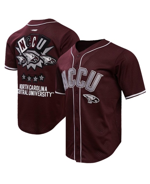 Men's Maroon North Carolina Central Eagles Homecoming Mesh Button-Down Shirt