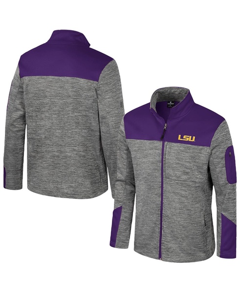 Men's Gray/Purple LSU Tigers Guard Full-Zip Jacket