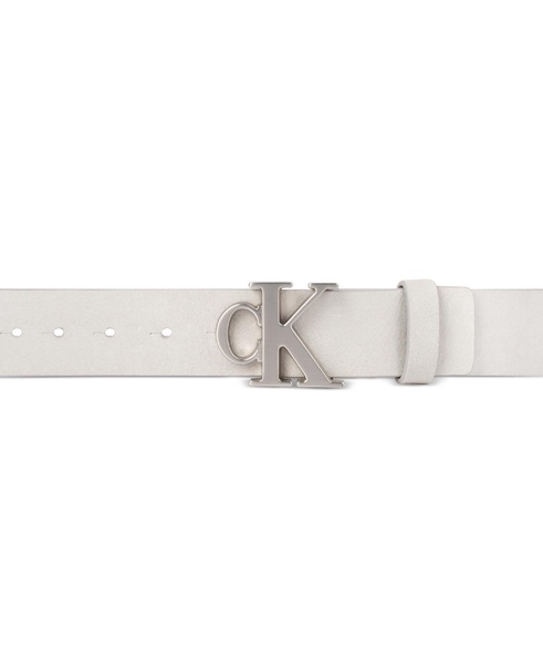 Men's Plaque-Buckle CK Logo Belt