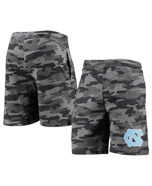 Men's Charcoal, Gray North Carolina Tar Heels Camo Backup Terry Jam Lounge Shorts