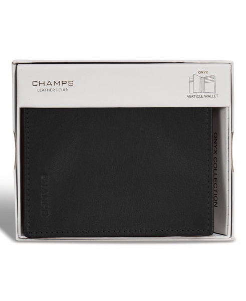 Men's Onyx Collection Leather Vertical Wallet