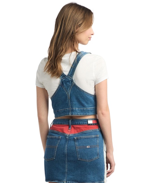 Women's Sleeveless Denim Overalls Top