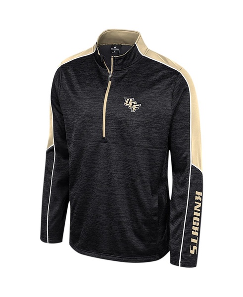 Men's Black UCF Knights Marled Half-Zip Jacket