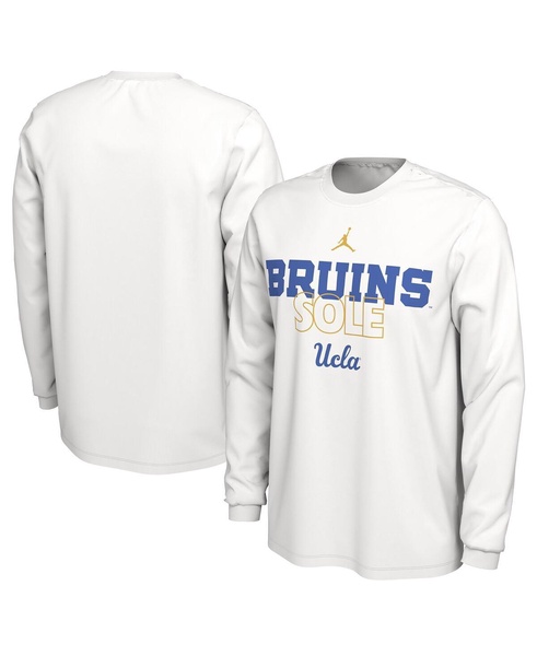 Men's White UCLA Bruins On Court Long Sleeve T-shirt