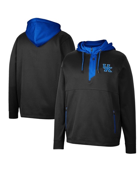 Men's Black Kentucky Wildcats Luge 3.0 Quarter-Zip Hoodie