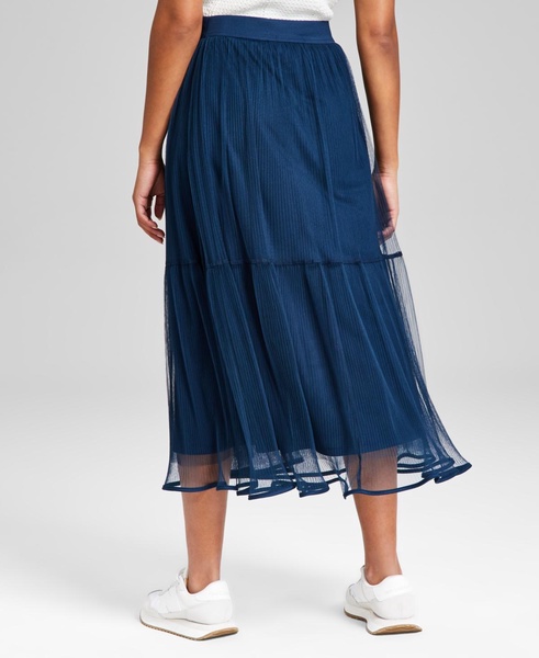 Women's Pull-On Tiered Tulle Midi Skirt, Exclusively at Macy's 