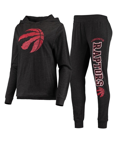 Women's Black Toronto Raptors Hoodie and Pants Sleep Set