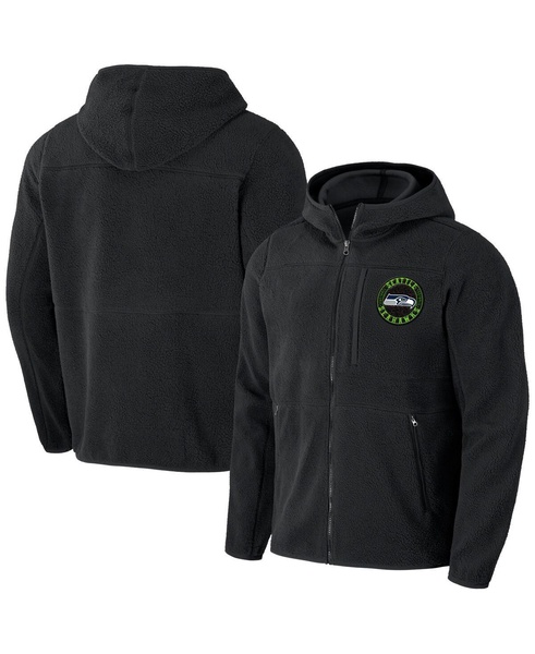 Men's NFL x Darius Rucker Collection by Black Seattle Seahawks Sherpa Full-Zip Hoodie